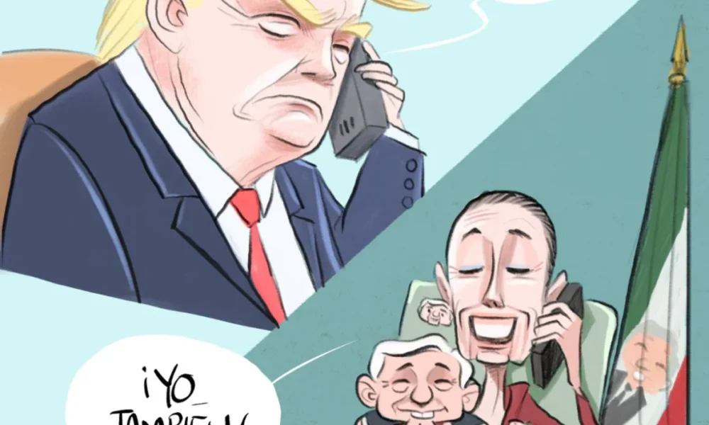 Cartón de Qucho Monero sobre la Presidenta Claudia Sheinbaum