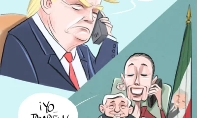 Cartón de Qucho Monero sobre la Presidenta Claudia Sheinbaum