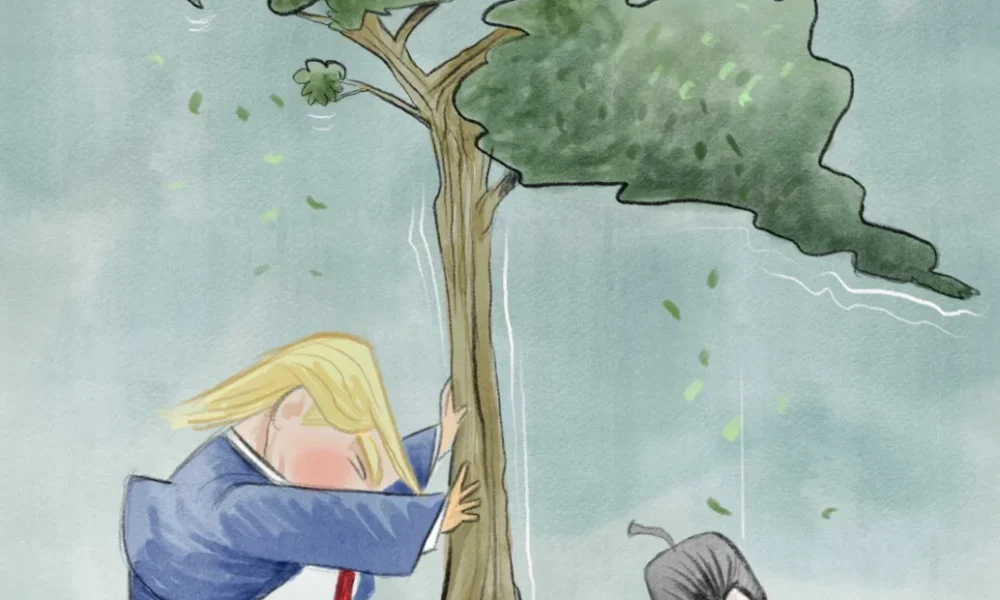 Cartón de Qucho sobre Donald Trump