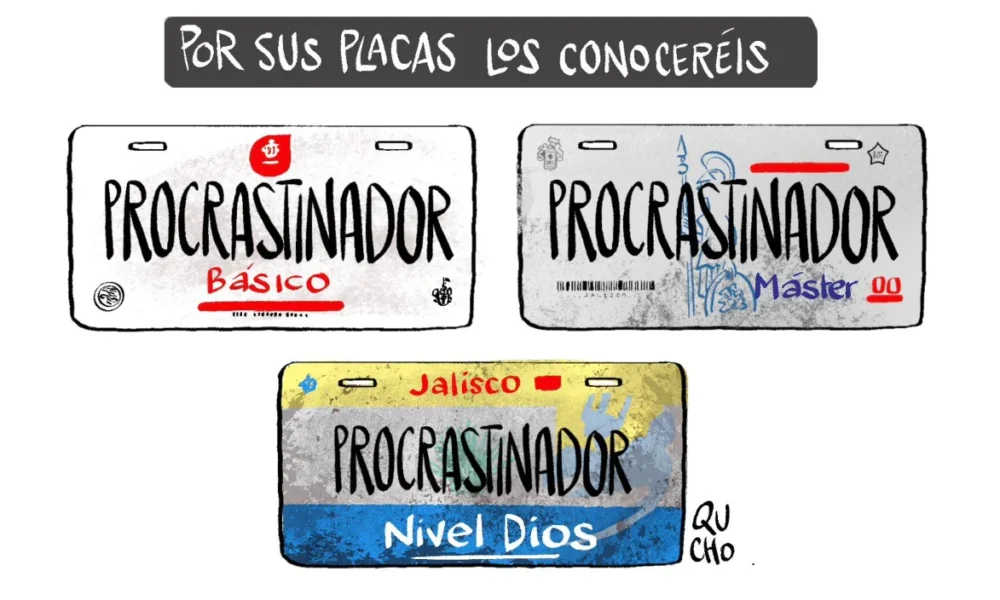 Cartón de Qucho Monero sobre las placas