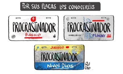 Cartón de Qucho Monero sobre las placas