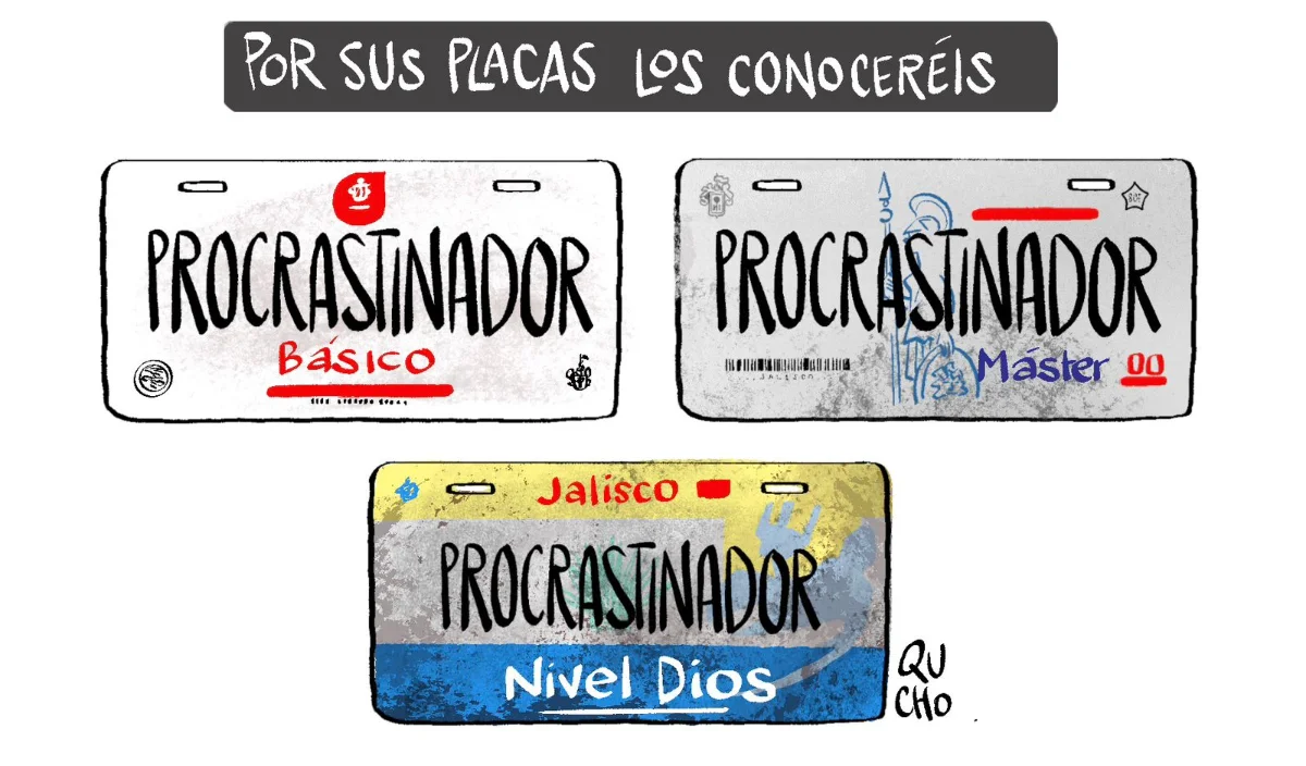 Cartón de Qucho Monero sobre las placas