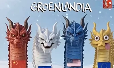 Qucho Monero dedica su cartón a Greonlandia