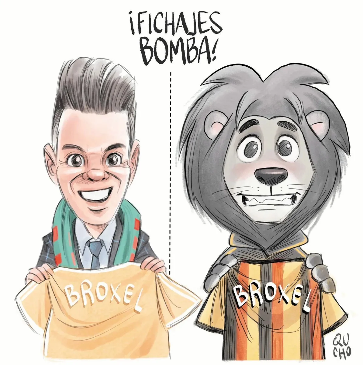 Cartón de Qucho sobre Leones Negros