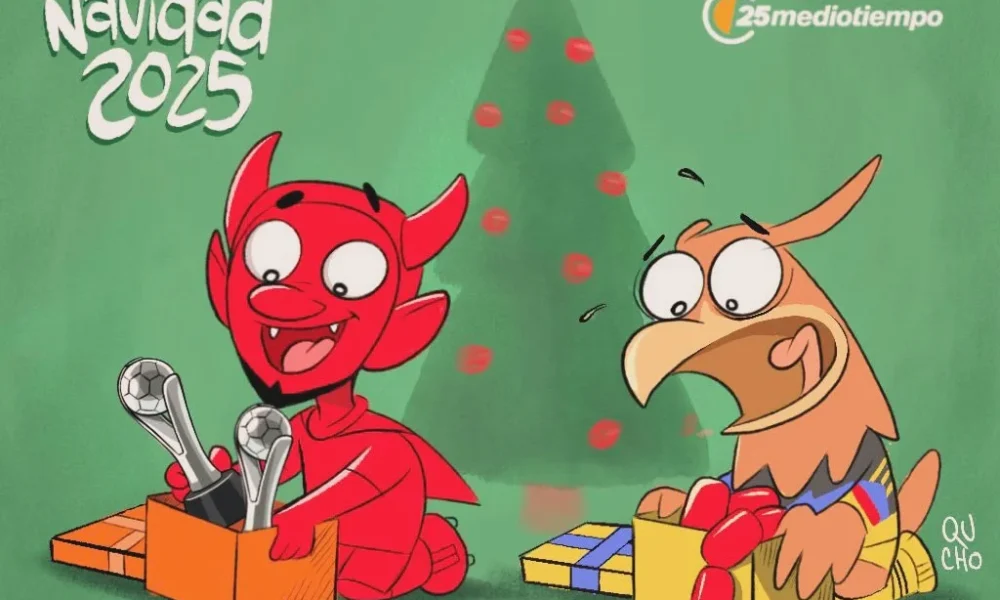 Cartón de Qucho sobre la Navidad