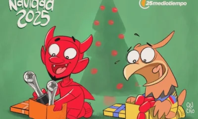 Cartón de Qucho sobre la Navidad