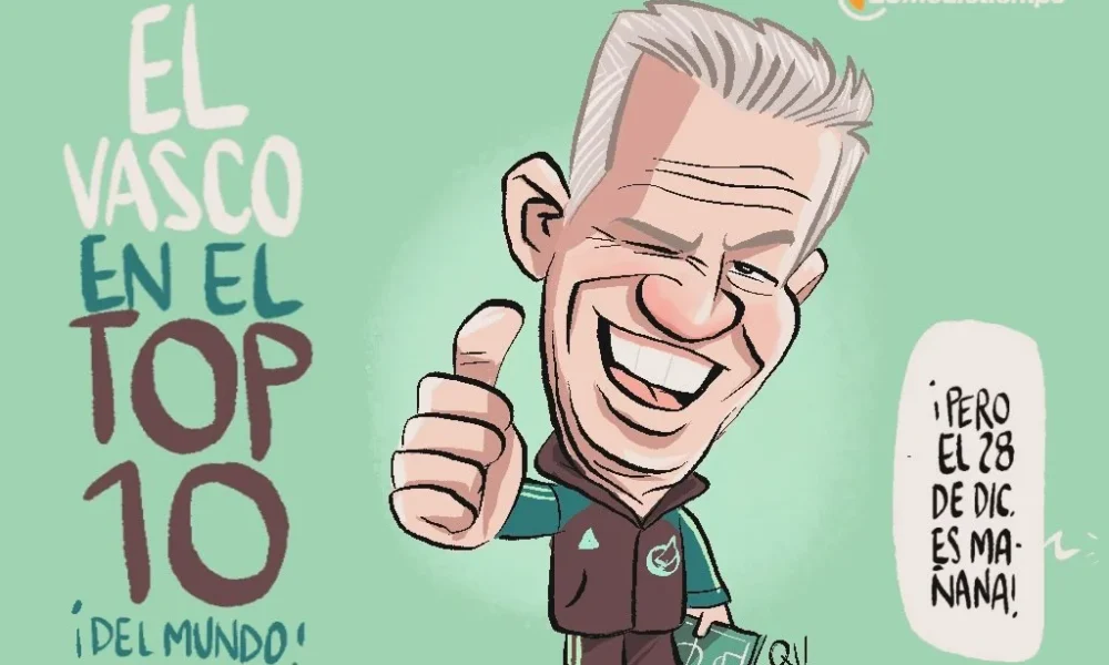 Qucho Monero dedica su cartón al Vasco Aguirre