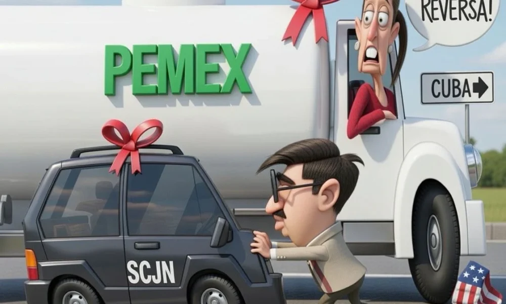 Cartón de Qucho sobre Pemex