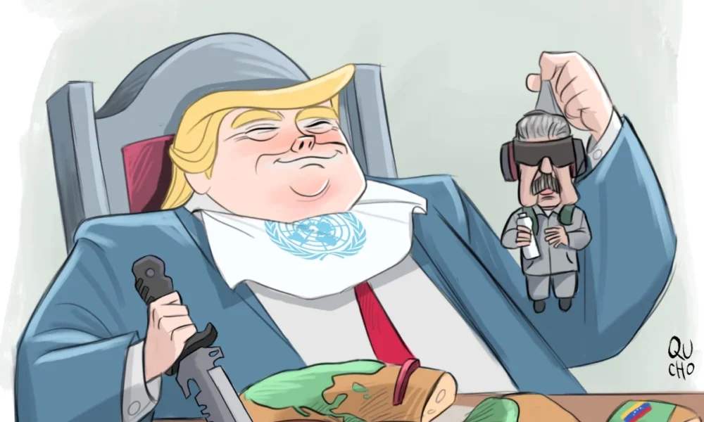 Cartón de Qucho Monero sobre Maduro y Donald Trump