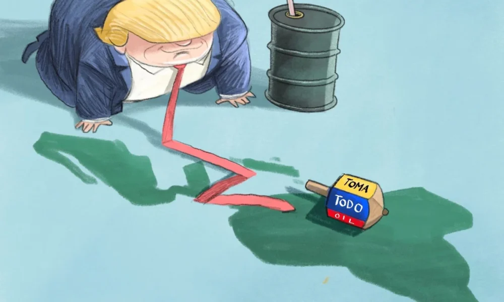 Cartón de Qucho Monero sobre Venezuela