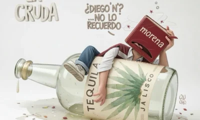 Cartón de Qucho Monero sobre Tequila