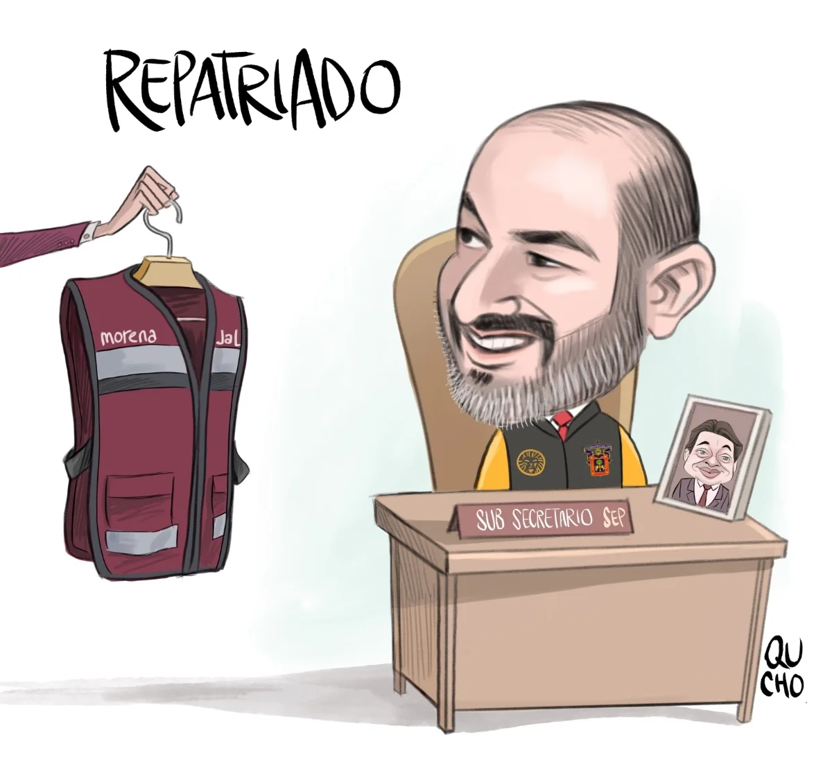 Cartón de Qucho sobre Ricardo Villanueva