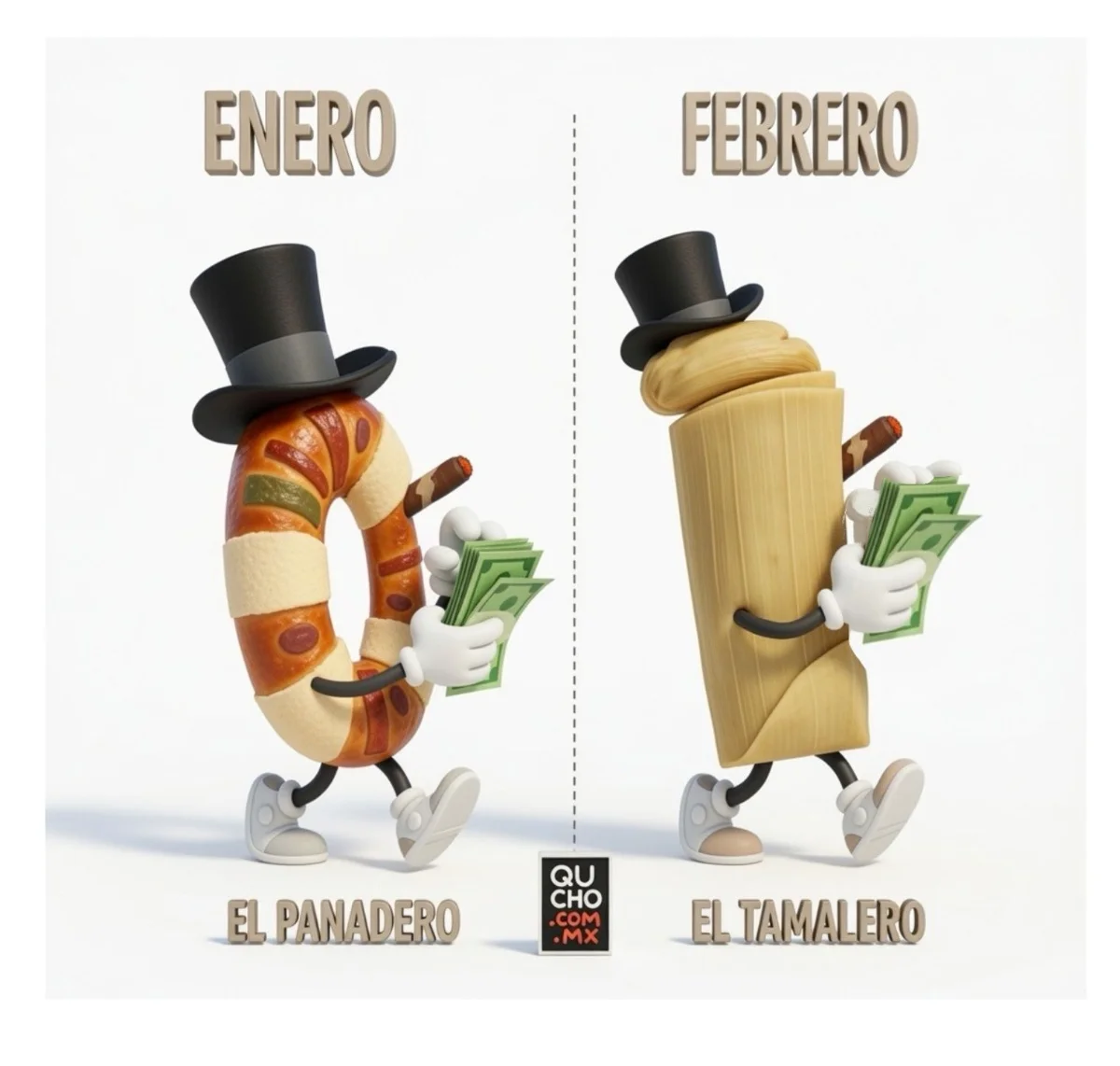 Cartón de Qucho sobre febrero