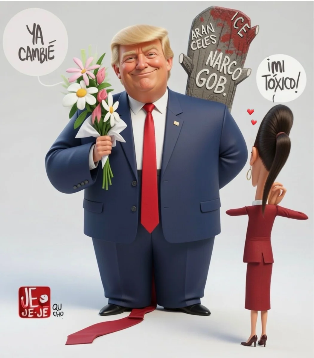 Qucho Monero dedica su cartón a la Presidenta