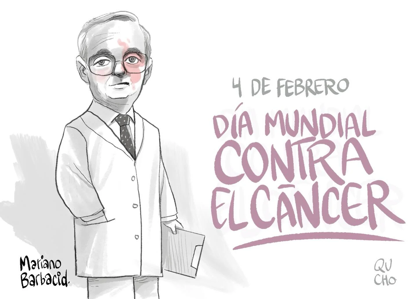 Cartón de Qucho sobre el Día contra el Cáncer