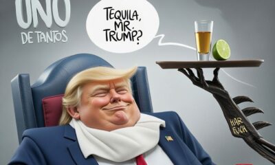 Cartón de Qucho Monero sobre Donald Trump