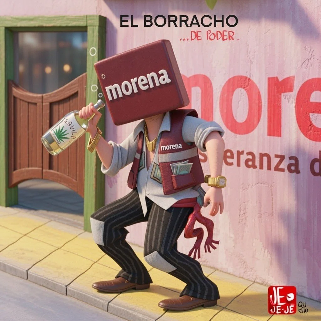 Cartón de Qucho Monero sobre Tequila