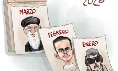 Cartón de Qucho sobre el asesinato del ayatolá Alí Hoseiní Jamenei