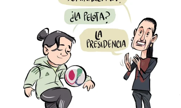Cartón de Qucho sobre la Presidenta Claudia Sheinbaum