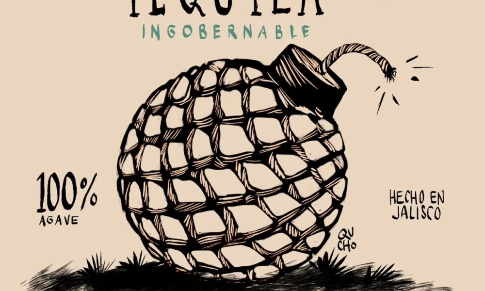 Cartón de Qucho Monero sobre el municipio de Tequila