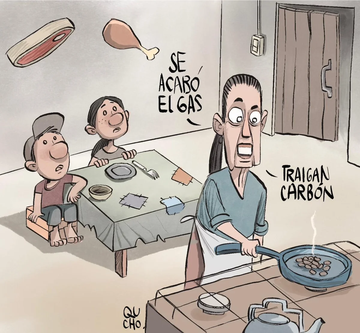 Cartón de Qucho sobre la Presidenta Claudia Sheinbaum