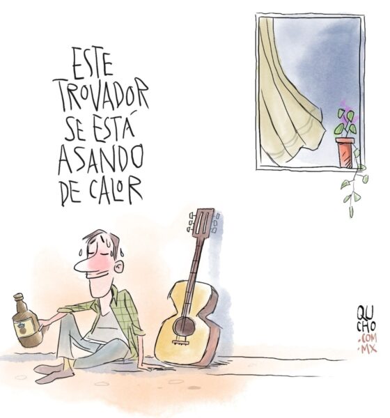 Cartón de Qucho sobre el calor