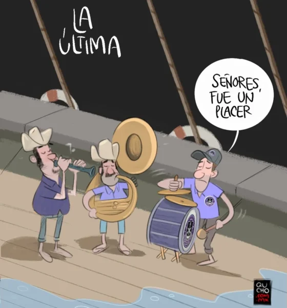 Cartón de Qucho sobre Mazatlan