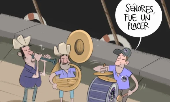 Cartón de Qucho sobre Mazatlan