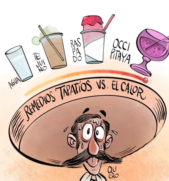 Cartón de Qucho sobre Guadalajara y el calor