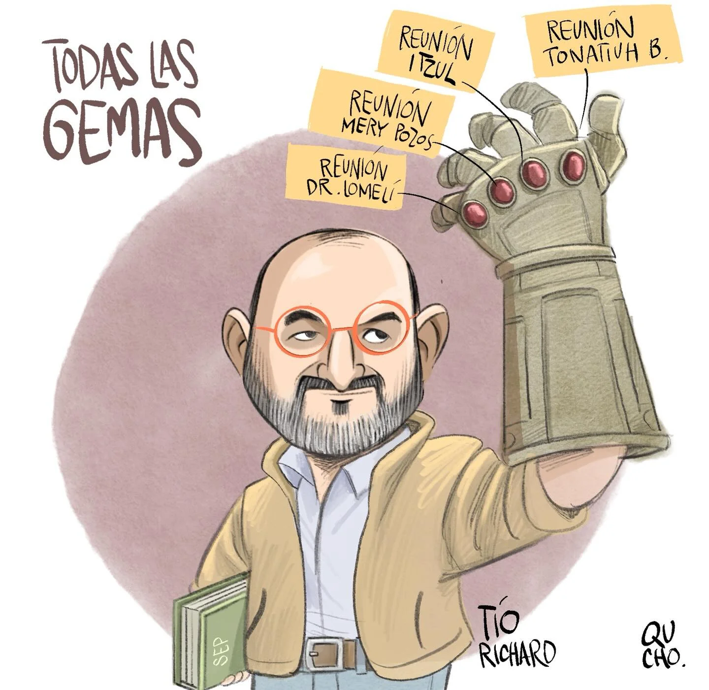 Cartón de Qucho Monero sobre el regreso del ex rector