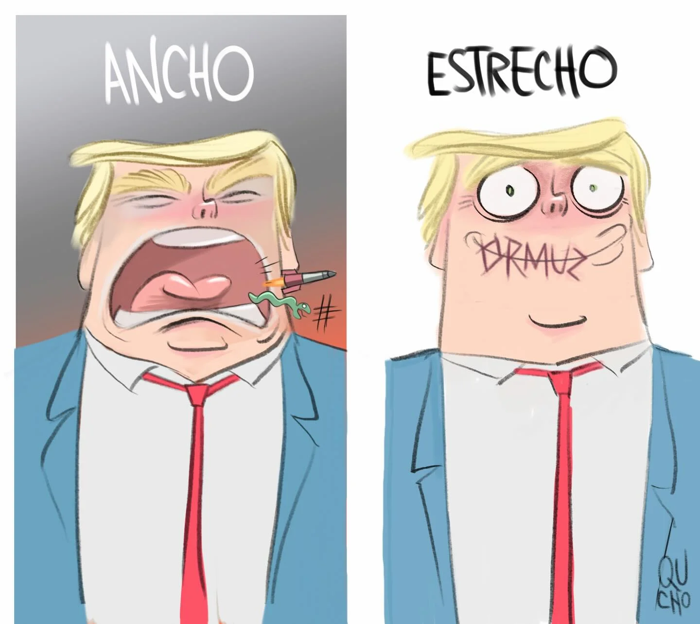 Cartón de Qucho sobre Donald Trump