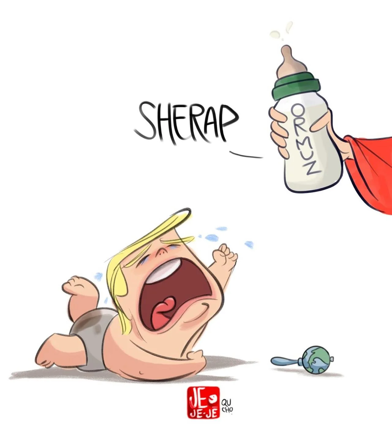 Cartón de Qucho sobre Donald Trump