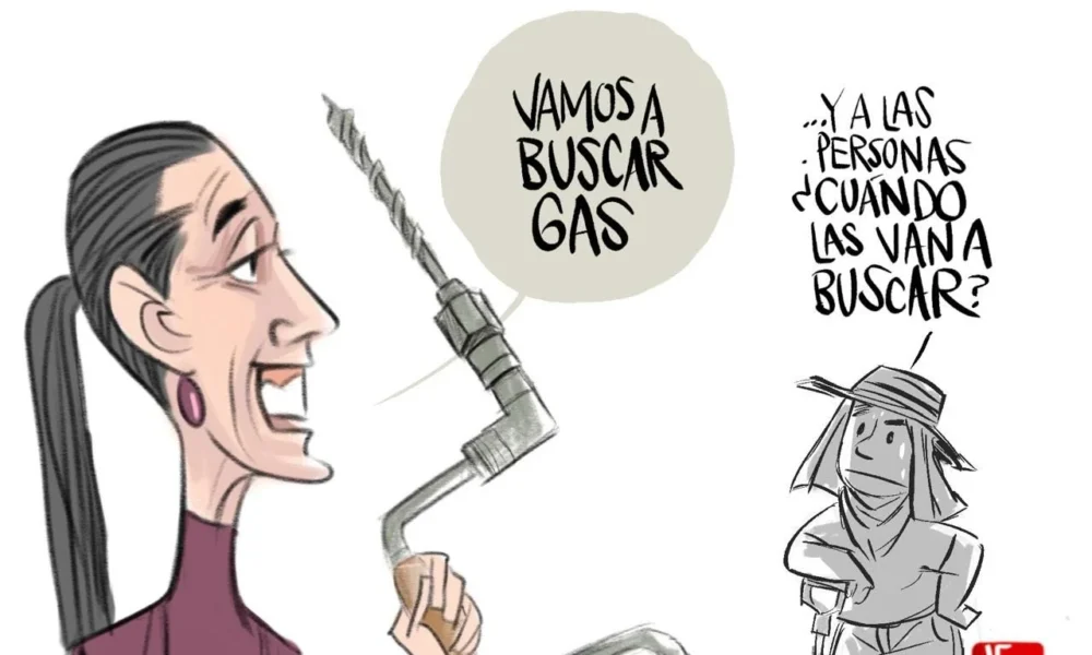 Cartón de Qucho sobre la Presidenta Claudia Sheinbaum