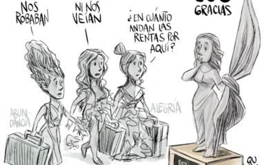Cartón de Qucho sobre Las Tres Gracias