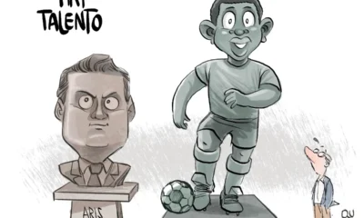 Cartón de Qucho sobre las esculturas de Jalisco