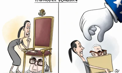 Cartón de Qucho sobre la presidenta Claudia Sheinbaum