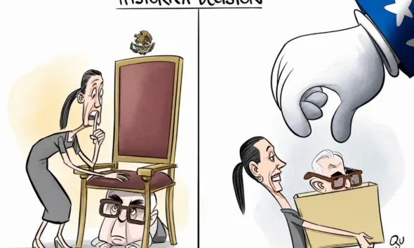 Cartón de Qucho sobre la presidenta Claudia Sheinbaum