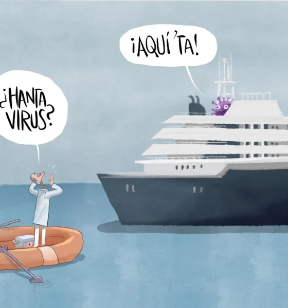 Cartón de Qucho sobre el hantavirus