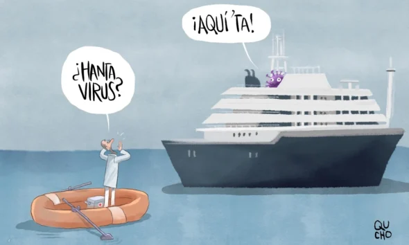 Cartón de Qucho sobre el hantavirus