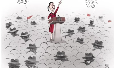 Cartón de Qucho sobre el mensaje de Sheinbaum