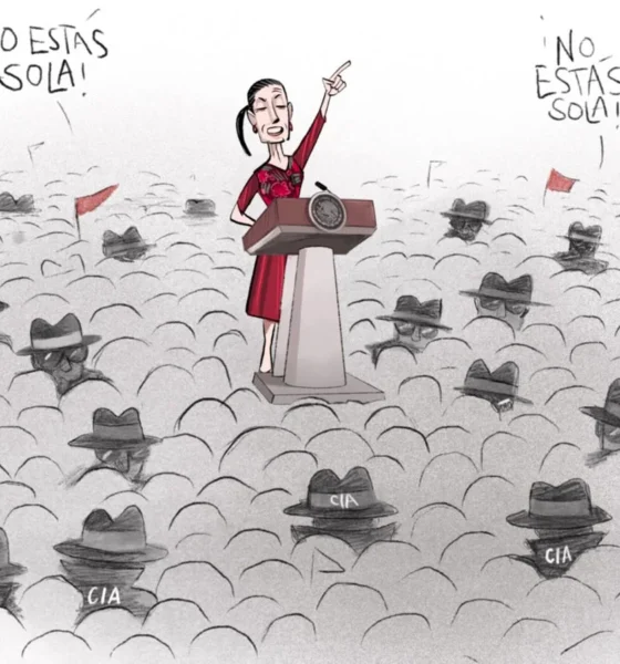 Cartón de Qucho sobre el mensaje de Sheinbaum