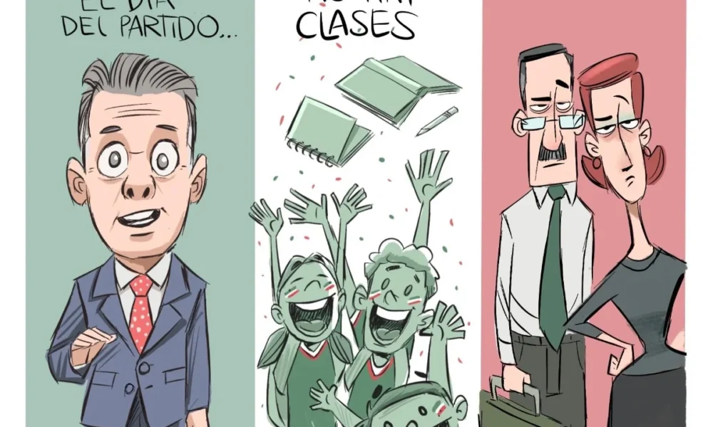 Cartón de Qucho Monero sobre la Selección Mexicana