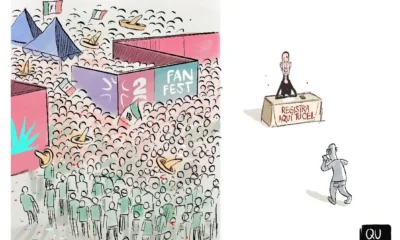 Cartón de Qucho sobre el FIFA Fan Fest
