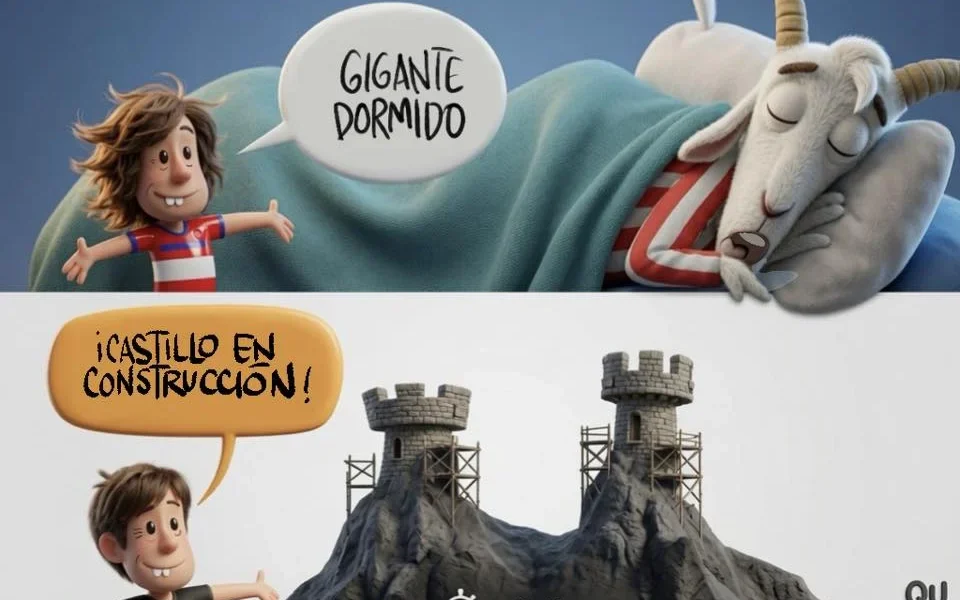 Cartón de Qucho sobre Matías Almeyda