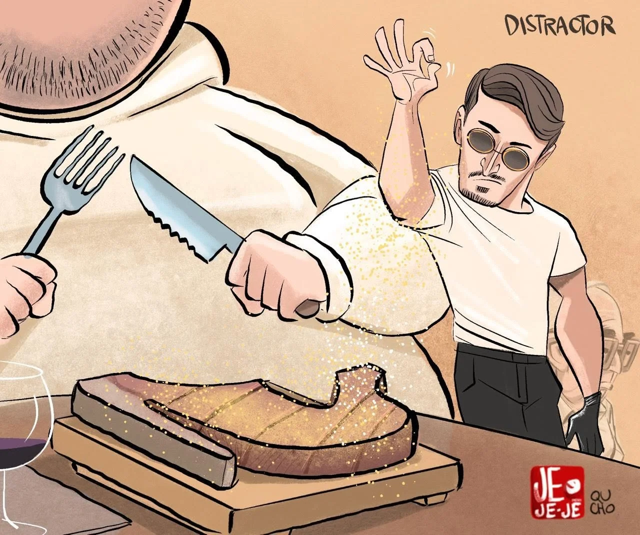 Cartón de Qucho sobre la austeridad republicana
