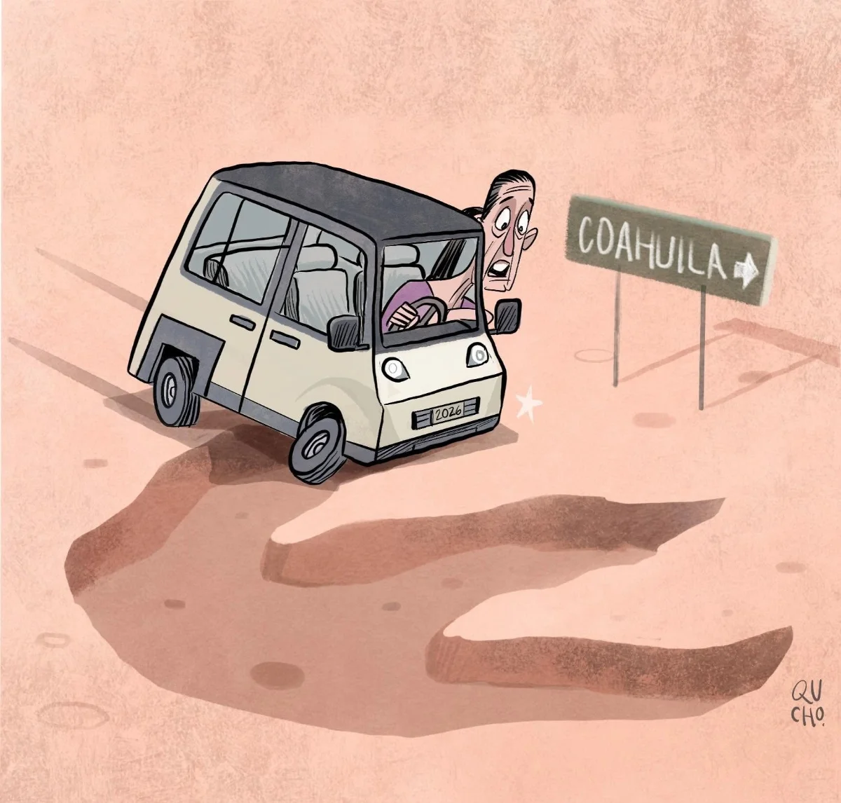 Cartón de Qucho sobre Coahuila