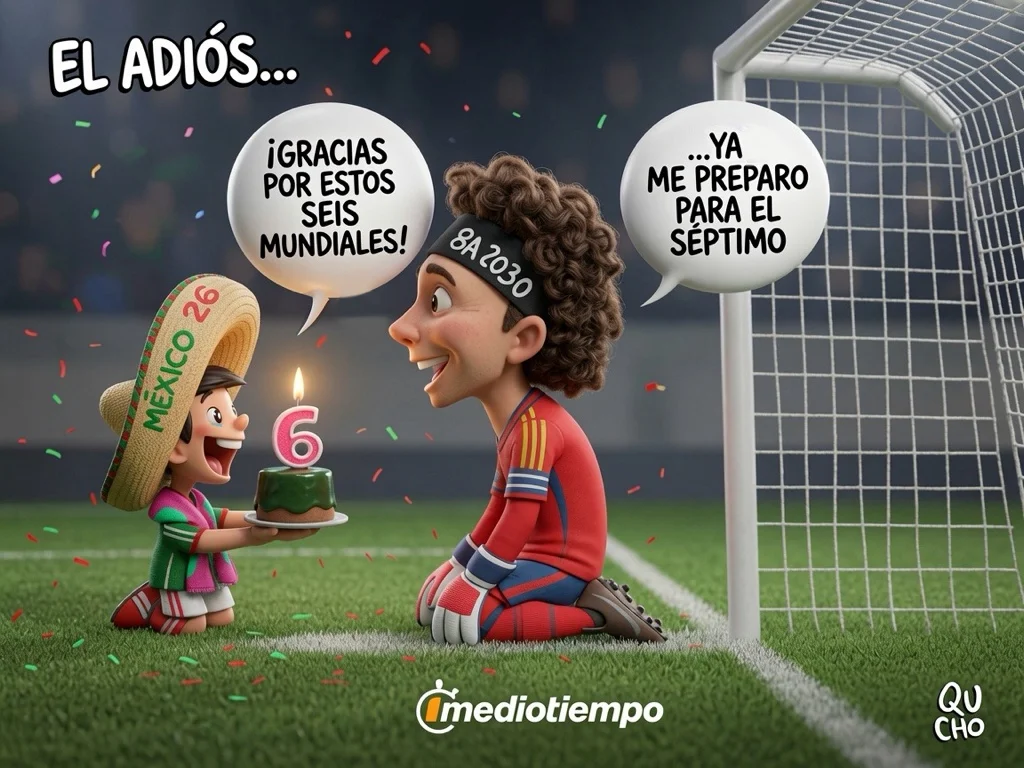 Cartón de Qucho sobre Memo Ochoa
