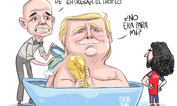 Cartón de Qucho sobre el triunfo de España en el Mundial
