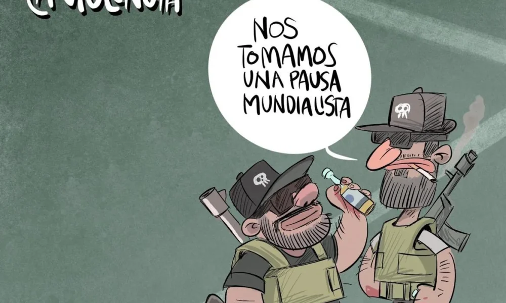 Cartón de Qucho sobre el regreso de la violencia