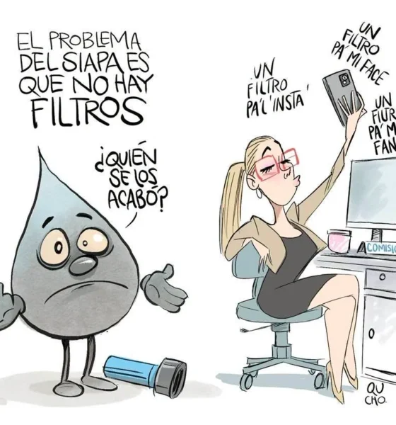 Cartón de Qucho sobre los filtros del Siapa